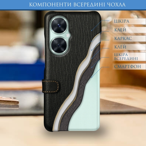 чохол-книжка на HuaWei Nova 11i Чорний Stenk Premium фото 5