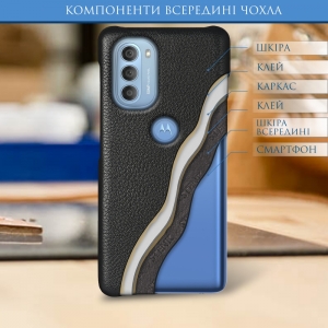 Шкіряна накладка Stenk Cover для Motorola Moto G51 5G Чорна