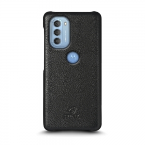 Кожаная накладка Stenk Cover для Motorola Moto G51 5G Чёрная