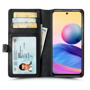 Чехол-портмоне Stenk Premium Wallet для Xiaomi Redmi Note 10 5G Чёрный