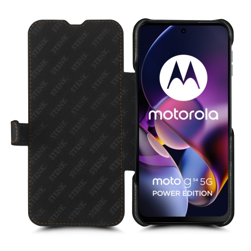 чехол-книжка на Motorola Moto G54 Power Черный Stenk Premium фото 2