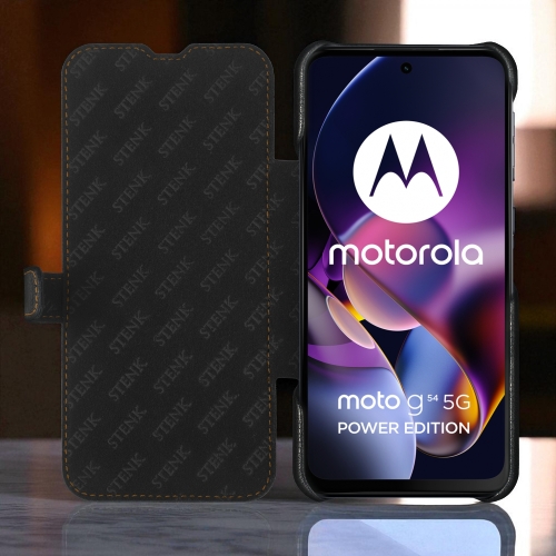 чехол-книжка на Motorola Moto G54 Power Черный Stenk Premium фото 2