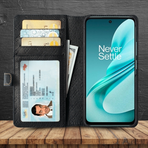 чехол-кошелек на OnePlus Nord N30 SE Черный Stenk Premium Wallet фото 2