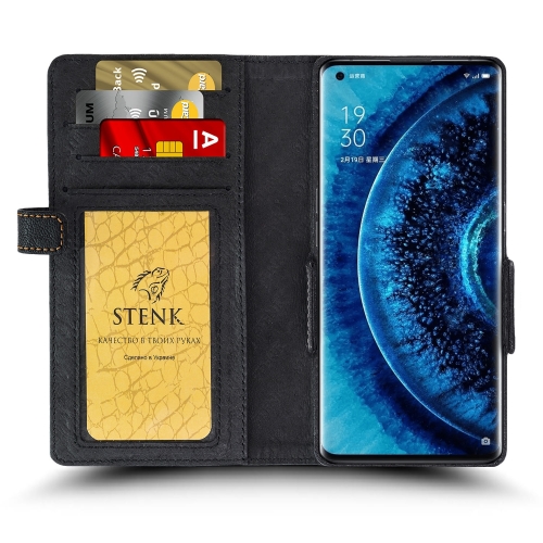 чохол-книжка на OPPO Find X2 Pro Чорний Stenk Wallet фото 2