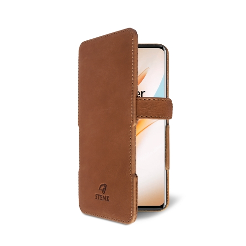 чехол-книжка на OnePlus 8 Светло-коричневый Stenk Prime фото 2