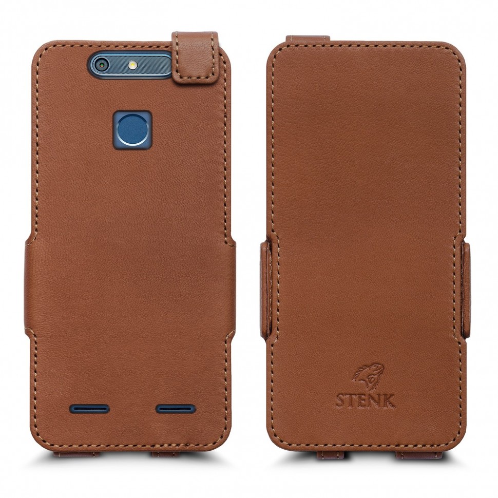 

Чехол флип Stenk Prime для ZTE Blade V8 Lite Camel, Светло-коричневый