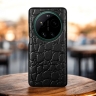 Шкіряна накладка Stenk Reptile Cover для Xiaomi 17 Ultra Чорний