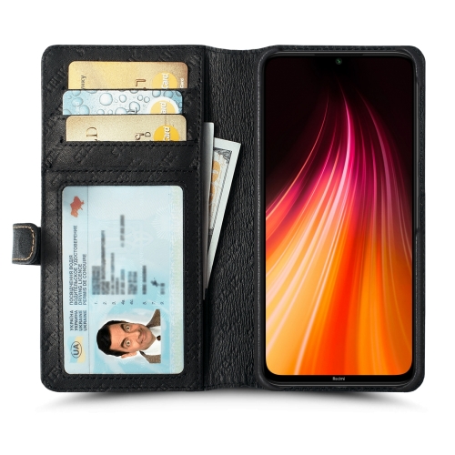 чехол-кошелек на Xiaomi Redmi Note 8 (2021) Черный Stenk Premium Wallet фото 2
