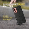 Кожаная накладка Stenk Reptile Cover для Samsung Galaxy M13 Чёрная