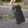 Кожаная накладка Stenk Cover для Samsung Galaxy S23 Чёрная