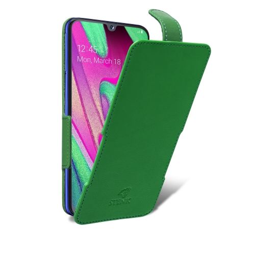 чехол-флип на Samsung Galaxy A40 Зелёный Stenk Prime фото 2