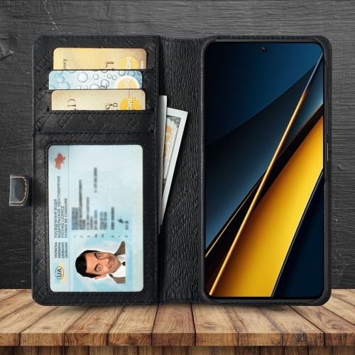 чохол-гаманець на Xiaomi Poco X6 Pro Чорний Stenk Premium Wallet фото 2