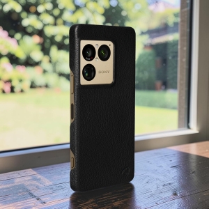 Кожаная накладка Stenk Cover для Sony Xperia 1 VIII Чёрный