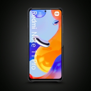 Шкіряна накладка Stenk WoodBacker для Xiaomi Redmi Note 11 Pro Чорна