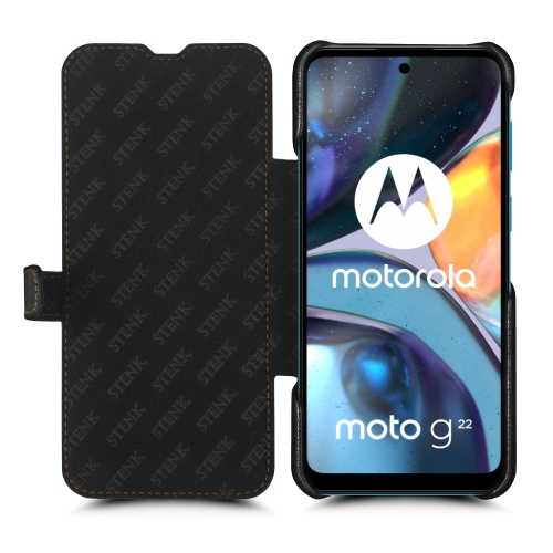 чехол-книжка на Motorola Moto G22 Черный Stenk Premium фото 2