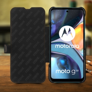 Чехол книжка Stenk Premium для Motorola Moto G22 Чёрный