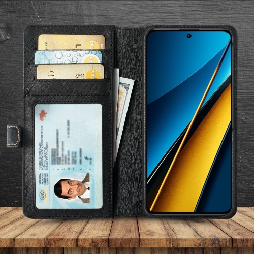 чохол-гаманець на Xiaomi Poco X6 Чорний Stenk Premium Wallet фото 2