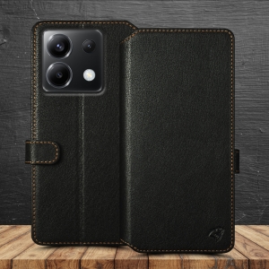 Чехол книжка Stenk Premium Wallet для Xiaomi Poco X6 Чёрный