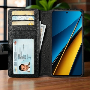 Чохол книжка Stenk Premium Wallet для Xiaomi Poco X6 Чорний