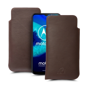 Футляр Stenk Elegance для Motorola Moto G8 Power Lite Коричневый