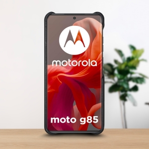 Шкіряна накладка Stenk WoodBacker для Motorola Moto G85 Чорний