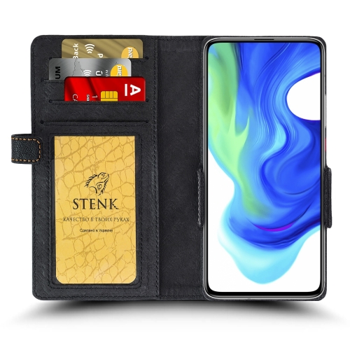 Чехол книжка Stenk Wallet для Xiaomi Poco F2 Pro Чёрный