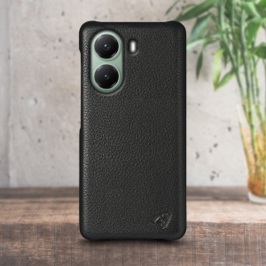 Кожаная накладка Stenk Cover для Xiaomi Poco X7 Pro Черный
