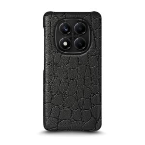Шкіряна накладка Stenk Reptile Cover для Xiaomi Redmi Note 14 Pro 5G Чорний