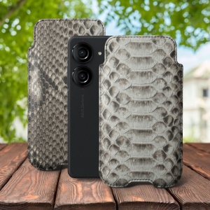 Футляр Stenk Sportage Python для ASUS ZenFone 10 5G Натуральный