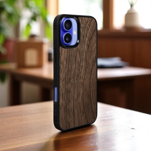 Накладка SkinBacker Wood для Apple iPhone 16 Американский орех