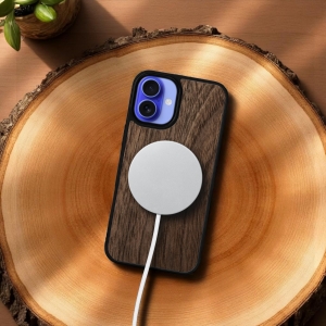 Накладка SkinBacker Wood для Apple iPhone 16 Американський горіх