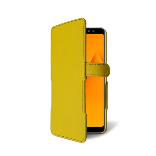 чехол-книжка на Samsung Galaxy A8 (2018) Желтый Stenk Prime фото 2