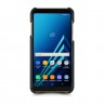 Кожаная накладка Stenk Cover для Samsung Galaxy A8 Plus (2018) Черный