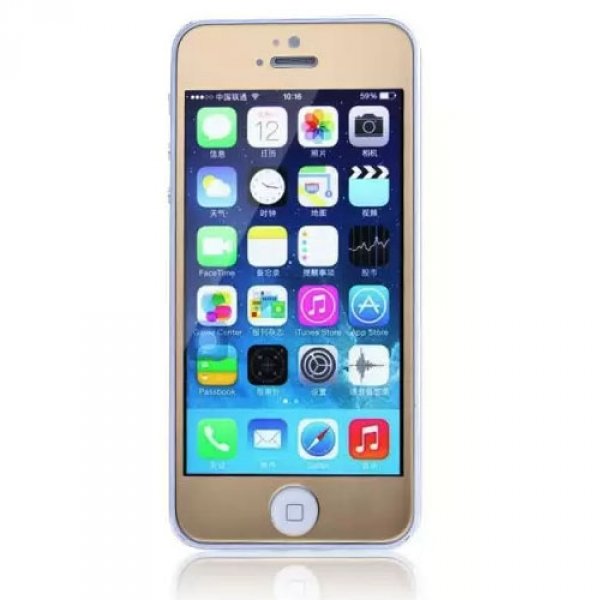 Защитное cтекло Remax Tempered Glass Colorful Golden для Apple iPhone 5S /5 /5C 0.2mm 9H