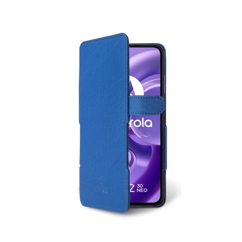 чехол-книжка на Motorola Edge 30 Neo Ярко-синий  Prime фото 2