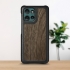 Кожаная накладка Stenk WoodBacker для Motorola Edge 50 Черный