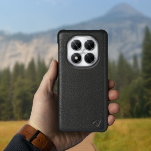 Шкіряна накладка Stenk Cover для Xiaomi Poco X7 Чорний