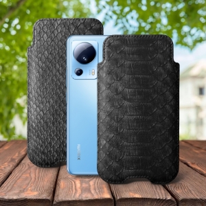 Футляр Stenk Sportage Python для Xiaomi 13 Lite Чёрный