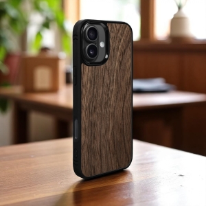 Накладка SkinBacker Wood для Apple iPhone 16 Plus Американский орех