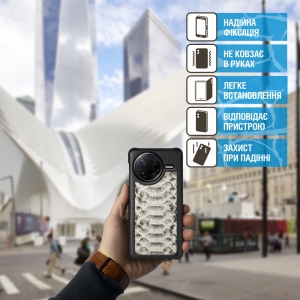 Накладка Stenk ExBacker Python Scales для Xiaomi Poco F7 Pro Натуральний