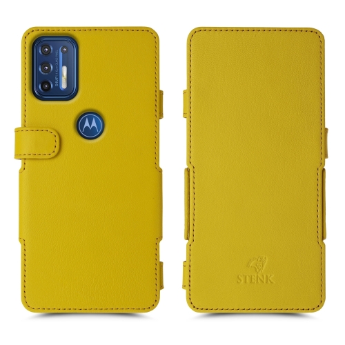 чехол-книжка на Motorola Moto G9 Plus Желтый Stenk Prime фото 1
