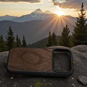 Накладка SkinBacker Wood для Apple iPhone 17 Pro Американский орех