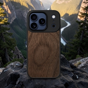 Накладка SkinBacker Wood для Apple iPhone 17 Pro Американський горіх