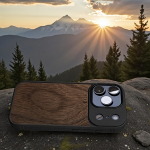 Накладка SkinBacker Wood для Apple iPhone 17 Pro Американський горіх