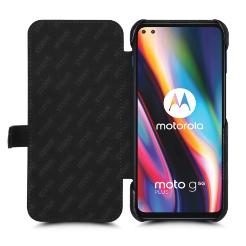 чехол-книжка на Motorola Moto G 5G Plus Черный Stenk Premium фото 2