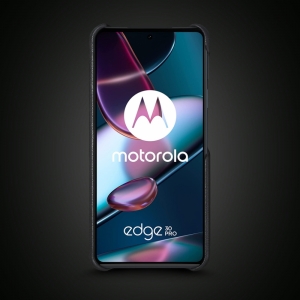 Шкіряна накладка Stenk WoodBacker для Motorola Edge 30 Pro Чорна