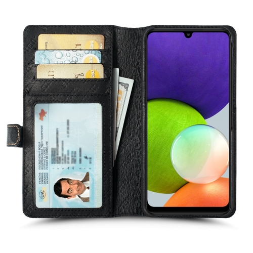 чехол-кошелек на Samsung Galaxy A22 Черный Stenk Premium Wallet фото 2