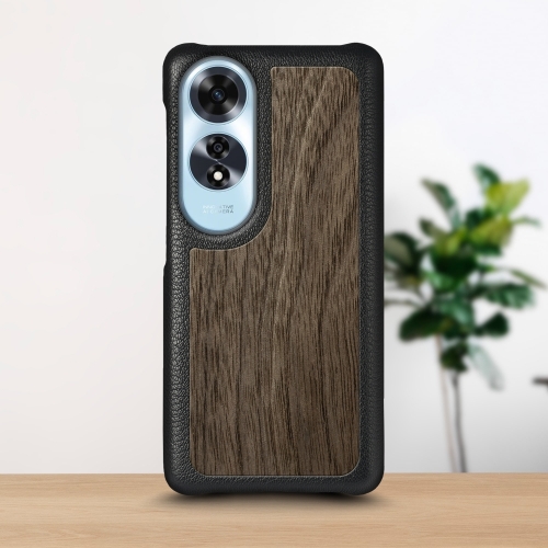 бампер на OPPO A60 Черный Stenk WoodBacker фото 1