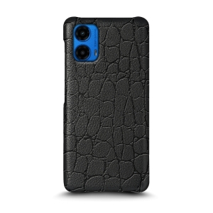 Кожаная накладка Stenk Reptile Cover для Motorola Moto G45 Черный