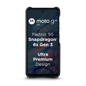 Кожаная накладка Stenk Reptile Cover для Motorola Moto G45 Черный